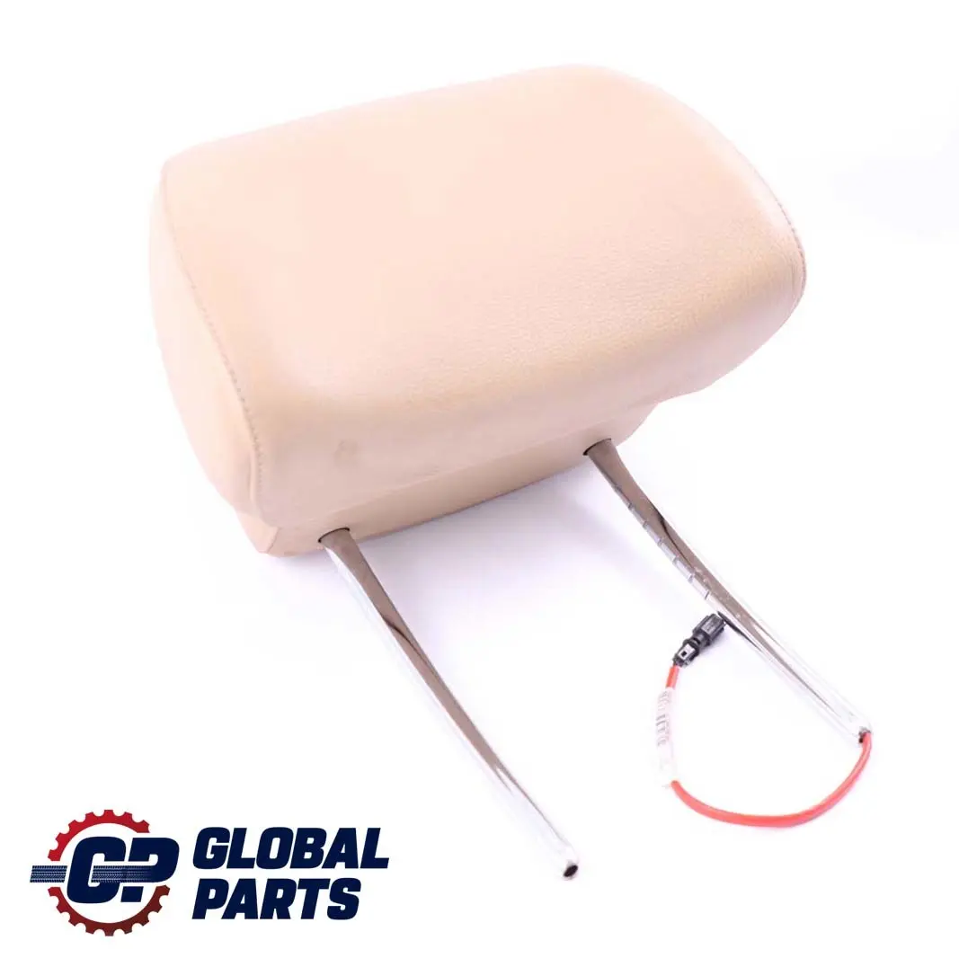 BMW 5 Series E60 E61 LCI Front Seat Left Right N/O/S Headrest Leather Beige - SKU 9143860 - Part number 9143860