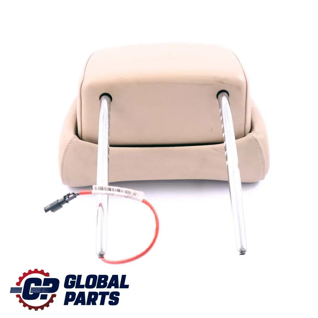 BMW 5 Series E60 E61 LCI Front Seat Left Right N/O/S Headrest Leather Beige - SKU 9143860 - Part number 9143860
