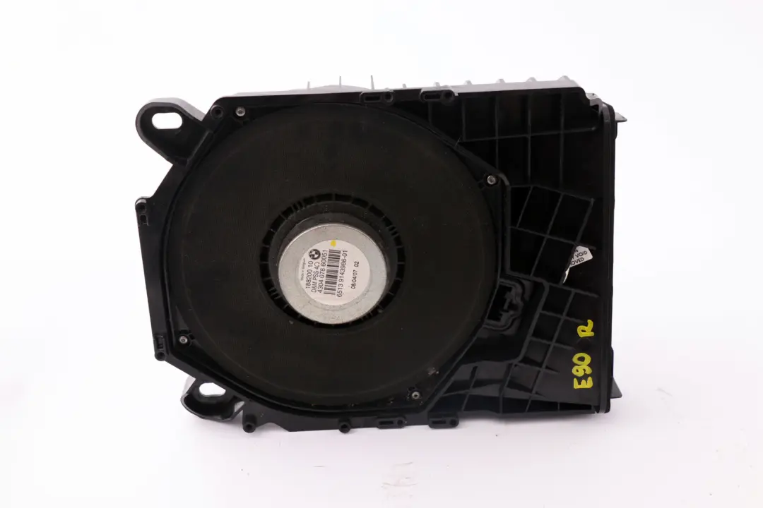 BMW E81 E82 E87 E90 E91 E92 Altavoz Central de Graves Derecho - SKU 9143986 - Número de pieza 9143986