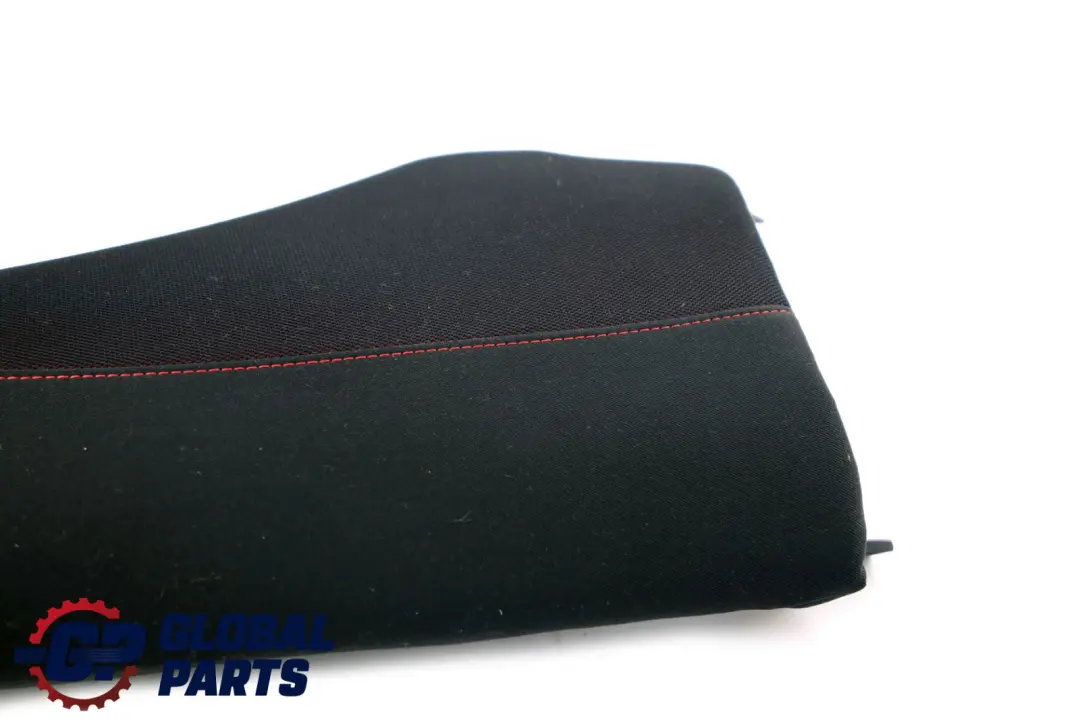 BMW E87 LCI Rücksitz Seitenverkleidung Ecke Rechts Schwarz Stoff Netzwerk Rot - SKU 9144766 - Teilenummer 9144766