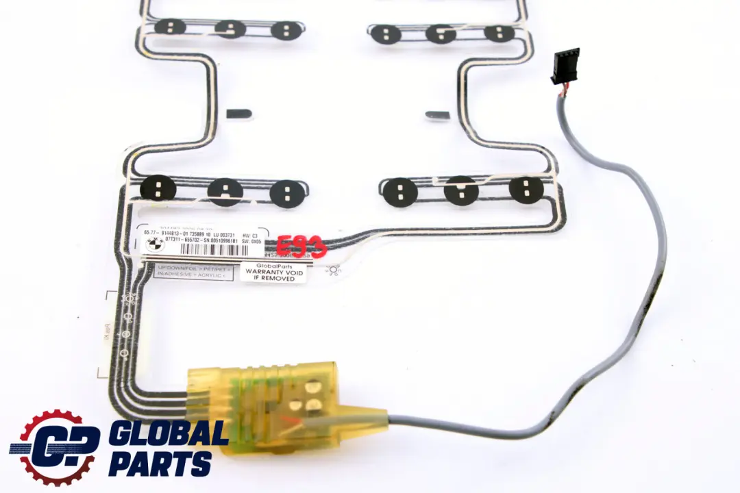 BMW E93 Cabriolet Tapis De Capteur De Siège Avant Côté Passager - SKU 9144813 - Numéro de pièce 9144813