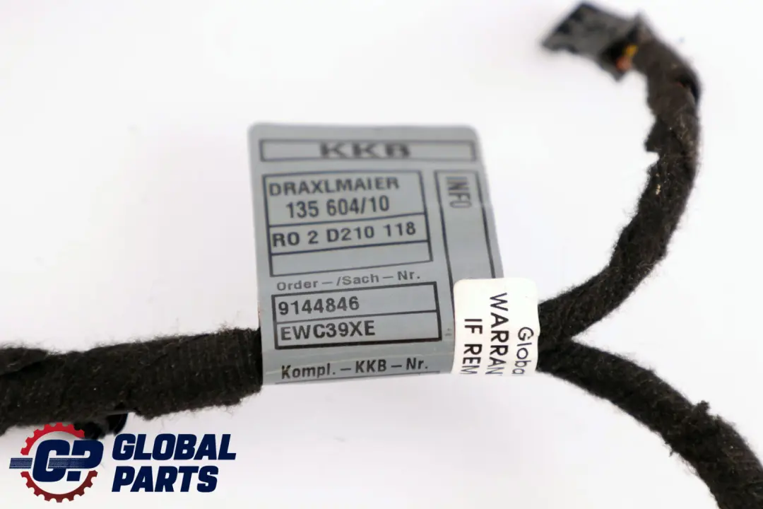 Mini Cooper R57 Cabrio Convertible Wiring Loom Harness Rear Trunk Lid - SKU 9144846 - Part number 9144846