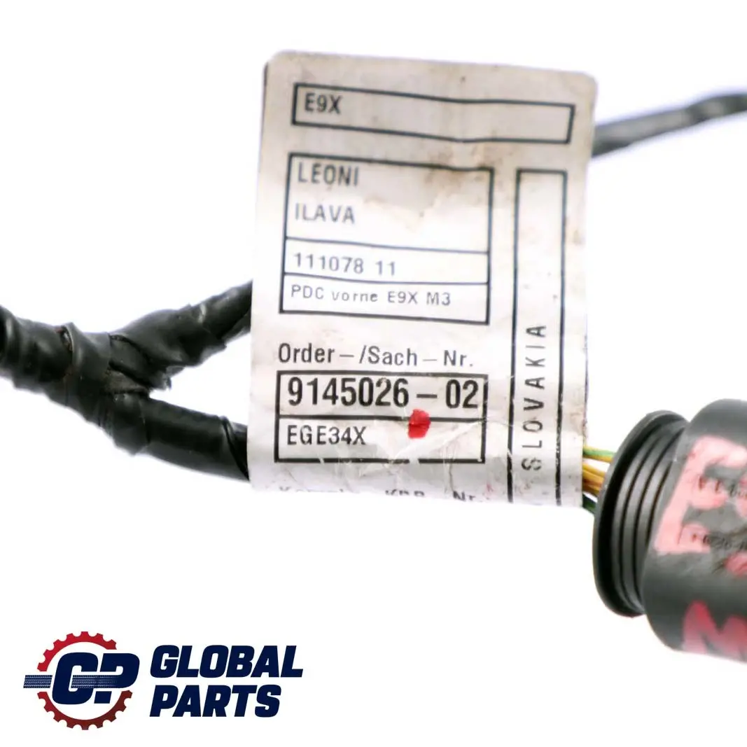 BMW 3 Series E90 E92 E93 M3 Front Bumper PDC Loom Cables Wiring Set - SKU 9145026 - Part number 9145026