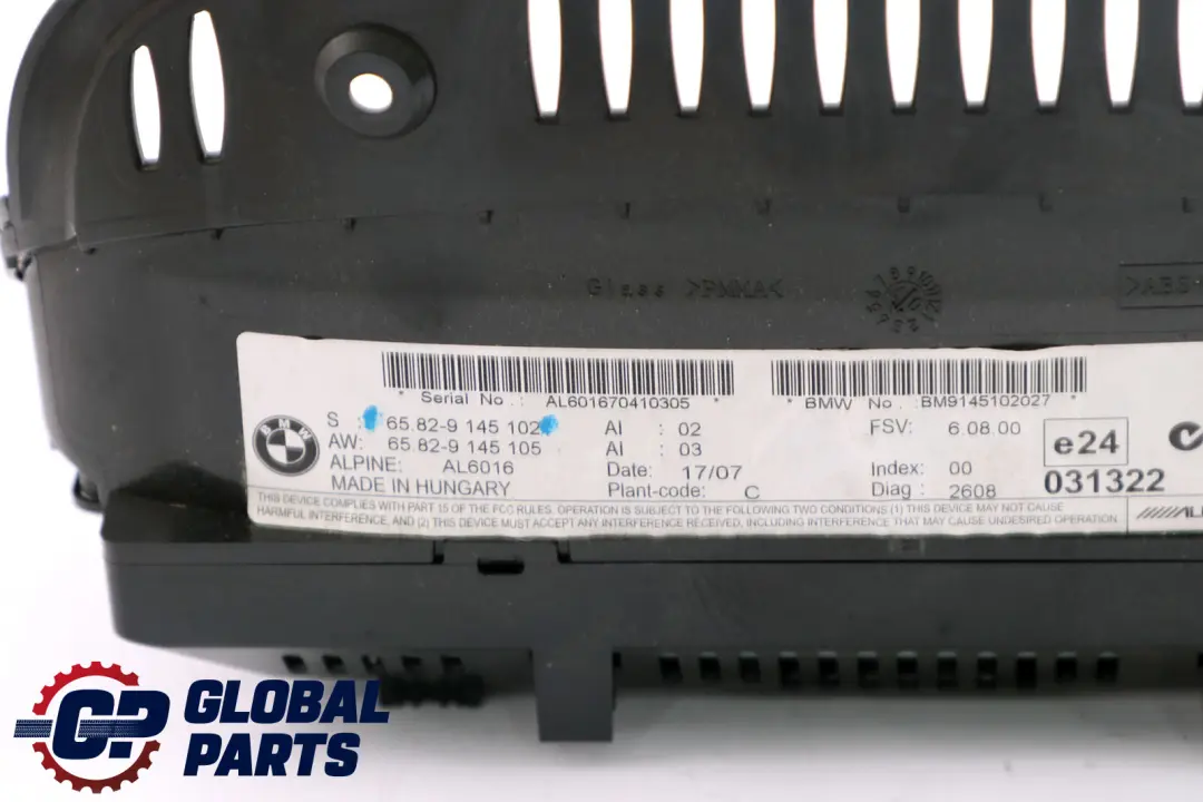 Salpicadero Monitor De A Bordo Pantalla 8.8" CCC para BMW E60 E90 con número de pieza 9145102 BMW E60 E90 Salpicadero Monitor De A Bordo Pantalla 8.8" CCC - SKU 9145102 - Número de pieza 9145102