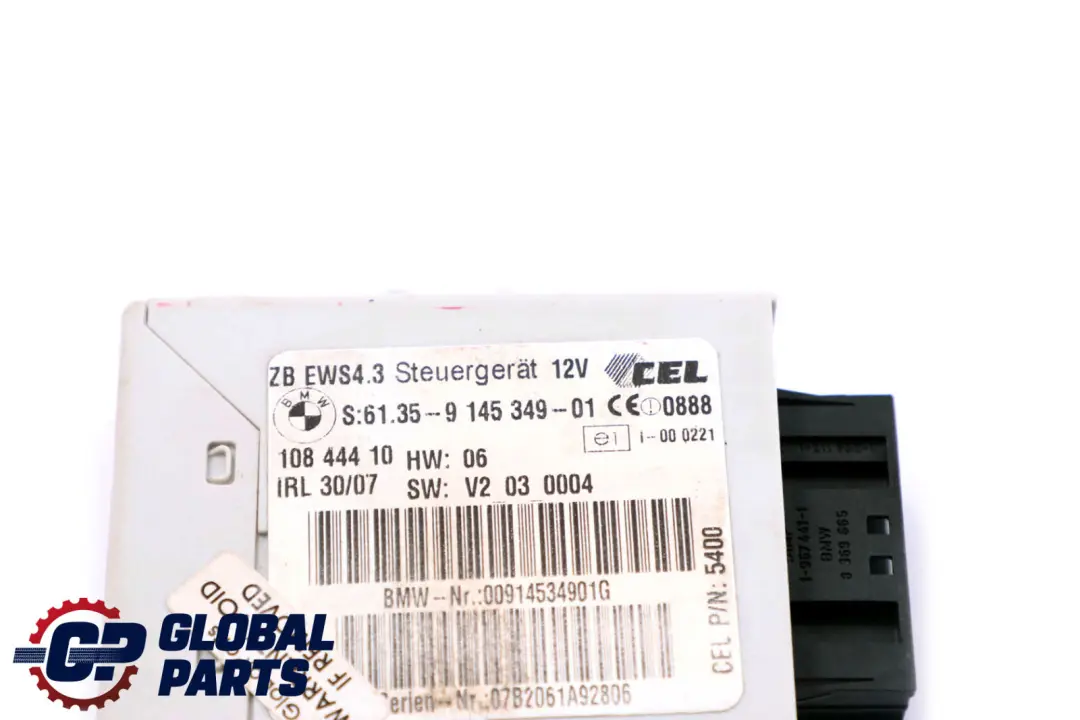 BMW 3 5 X3 X5 Series E39 E46 E53 E83 Control Unit Control Unit EWS IV - SKU 9145349 - Part number 6988104