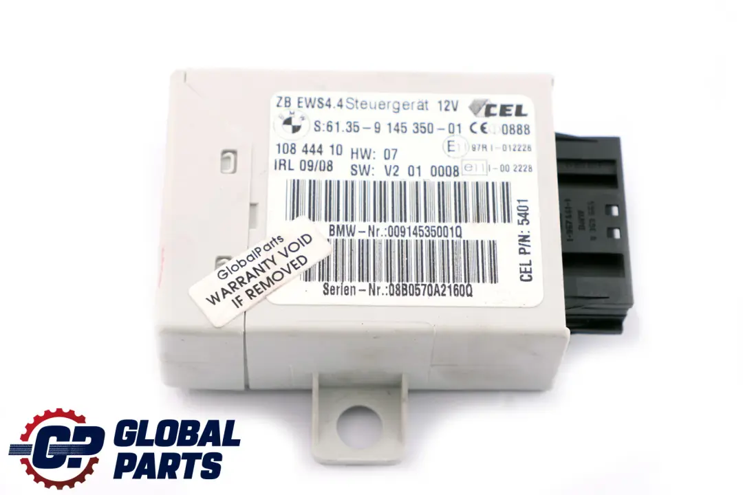 EWS IV 4.4 Control Unit Module ECU to BMW X3 E83 LCI with Part number 9145350 BMW X3 E83 LCI EWS IV 4.4 Control Unit Module ECU - SKU 9145350 - Part number 9145350