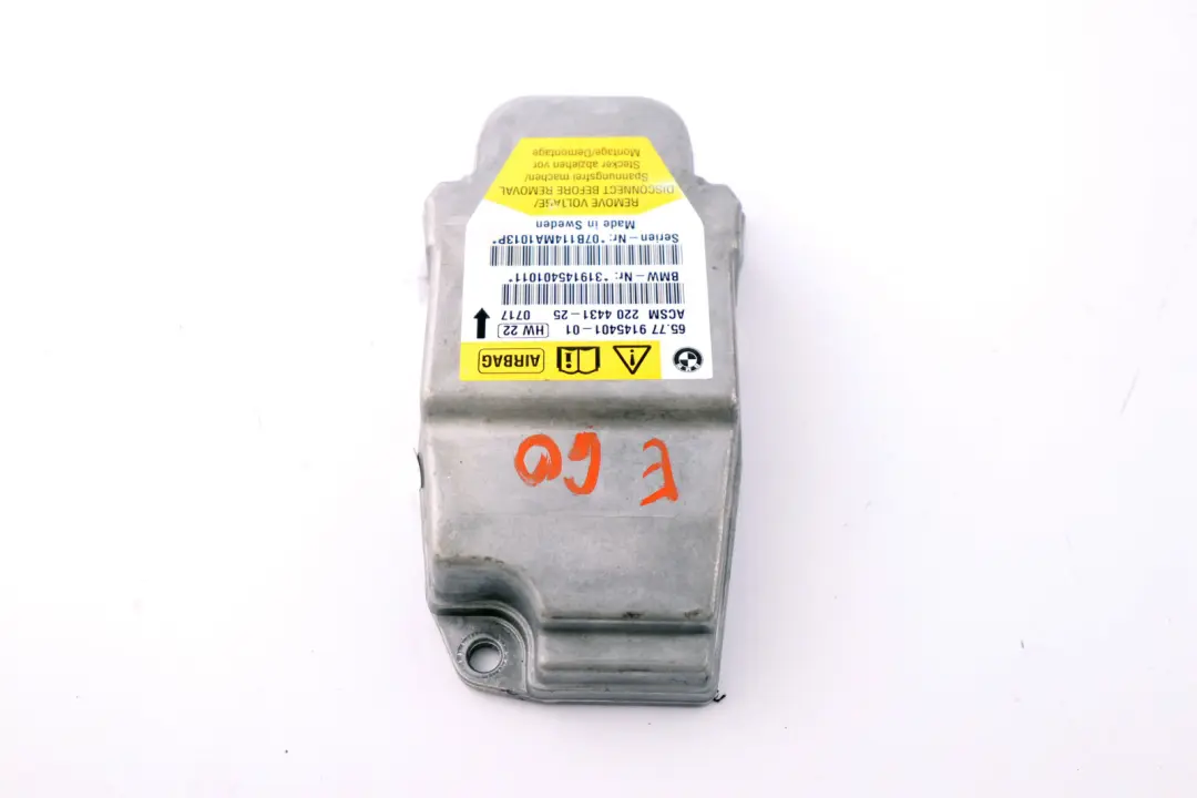 BMW E60 E61 Moduł Sterownik Poduszki Powietrznej - SKU 9145401 - Numer Części 9160558