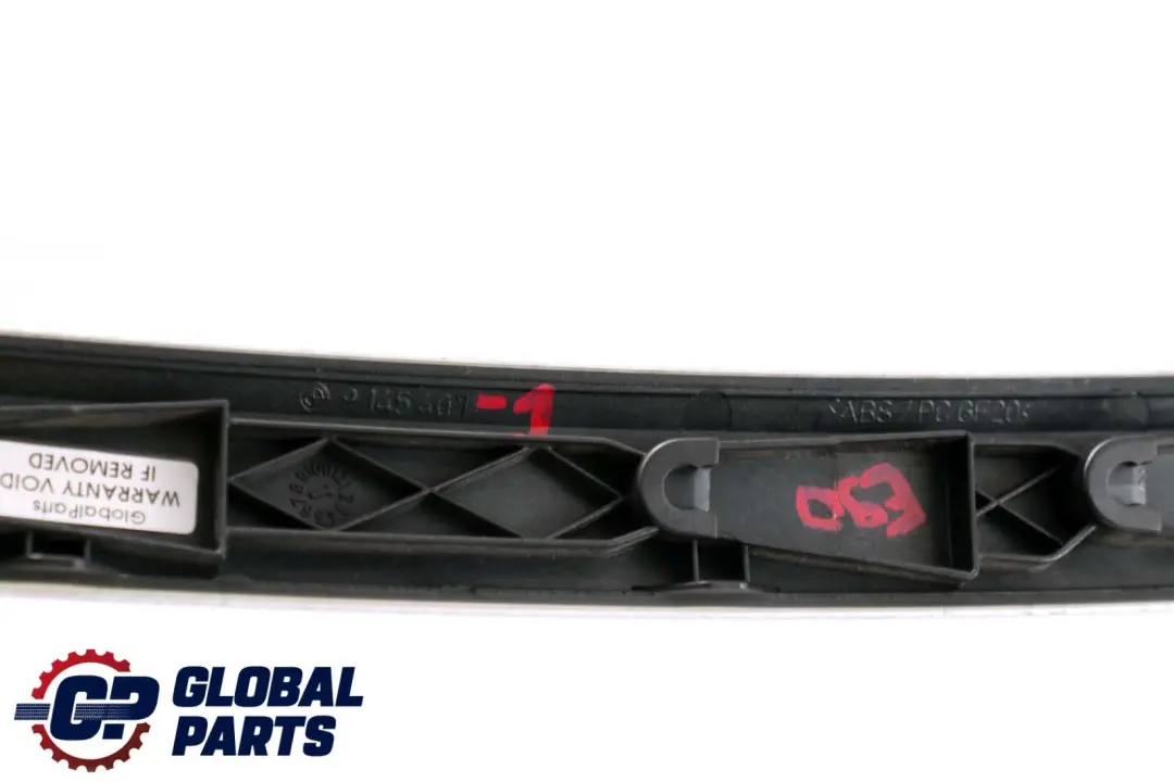 BMW 3 Series E90 E91 Alu Decor Strip Front Left Door N/S Glacier Silber Silver - SKU 9145407-1 - Part number 9145407