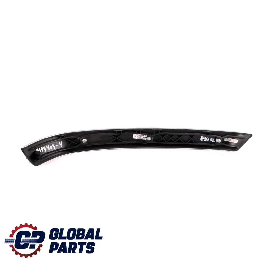 BMW 3 Series 4 E90 Aluminium Decor Strip Trim Rear Left Door N/S Glacier Silver - SKU 9145409-4 - Part number 9145409