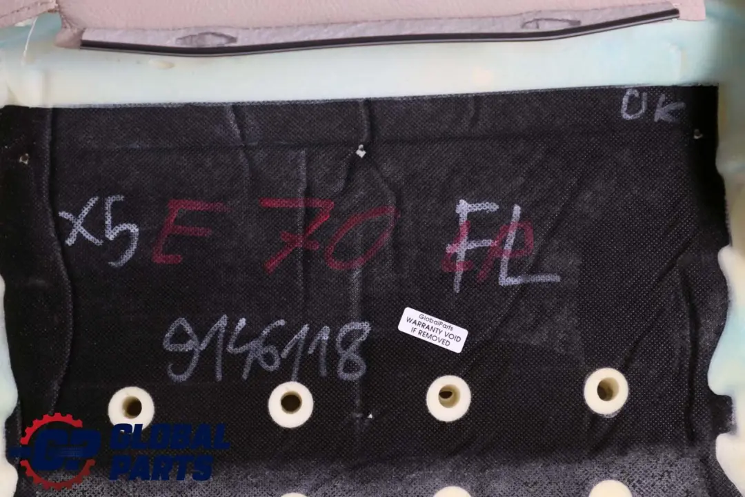 BMW E70 E71 Calefacción Sport Delantero Izquierdo Funda Asiento Cuero Oyster - SKU 9146118 - Número de pieza 9146118