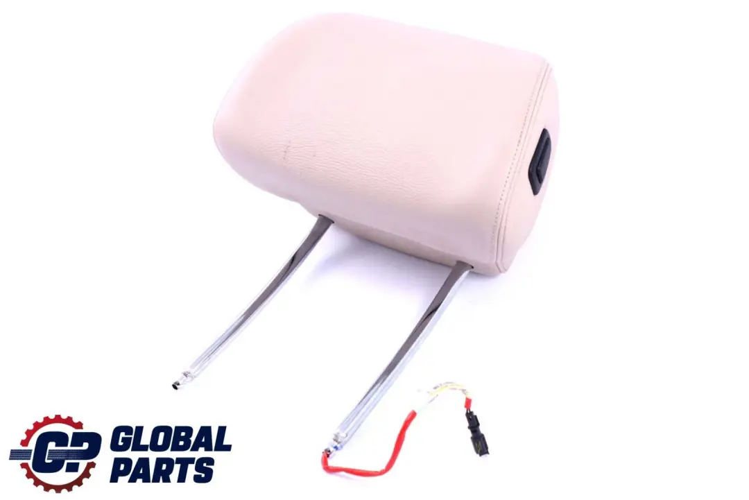 BMW X5 X6 E70 E71 Front Sport Seat Electric Headrest Leather Oyster - SKU 9146129 - Part number 9146129