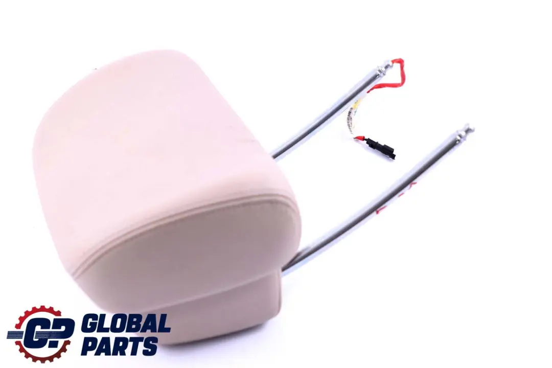 BMW X5 X6 E70 E71 Front Sport Seat Electric Headrest Leather Oyster - SKU 9146129 - Part number 9146129