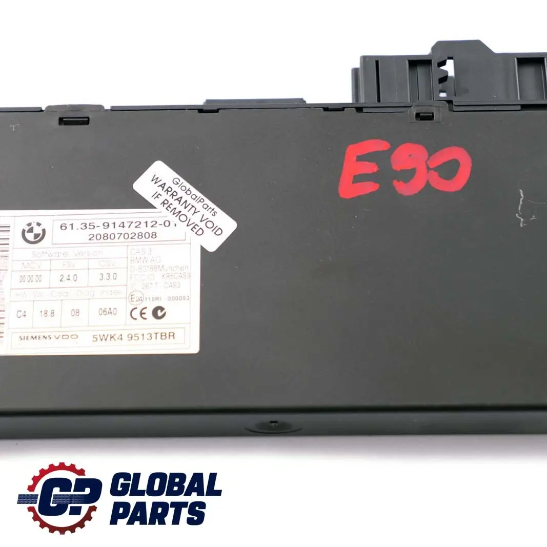 Key Reading Module BMW E87 E90 E91 ECU Control Unit CAS 3 to with Part number 9147212 Key Reading Module BMW E87 E90 E91 ECU Control Unit CAS 3 - SKU 9147212 - Part number 9147212