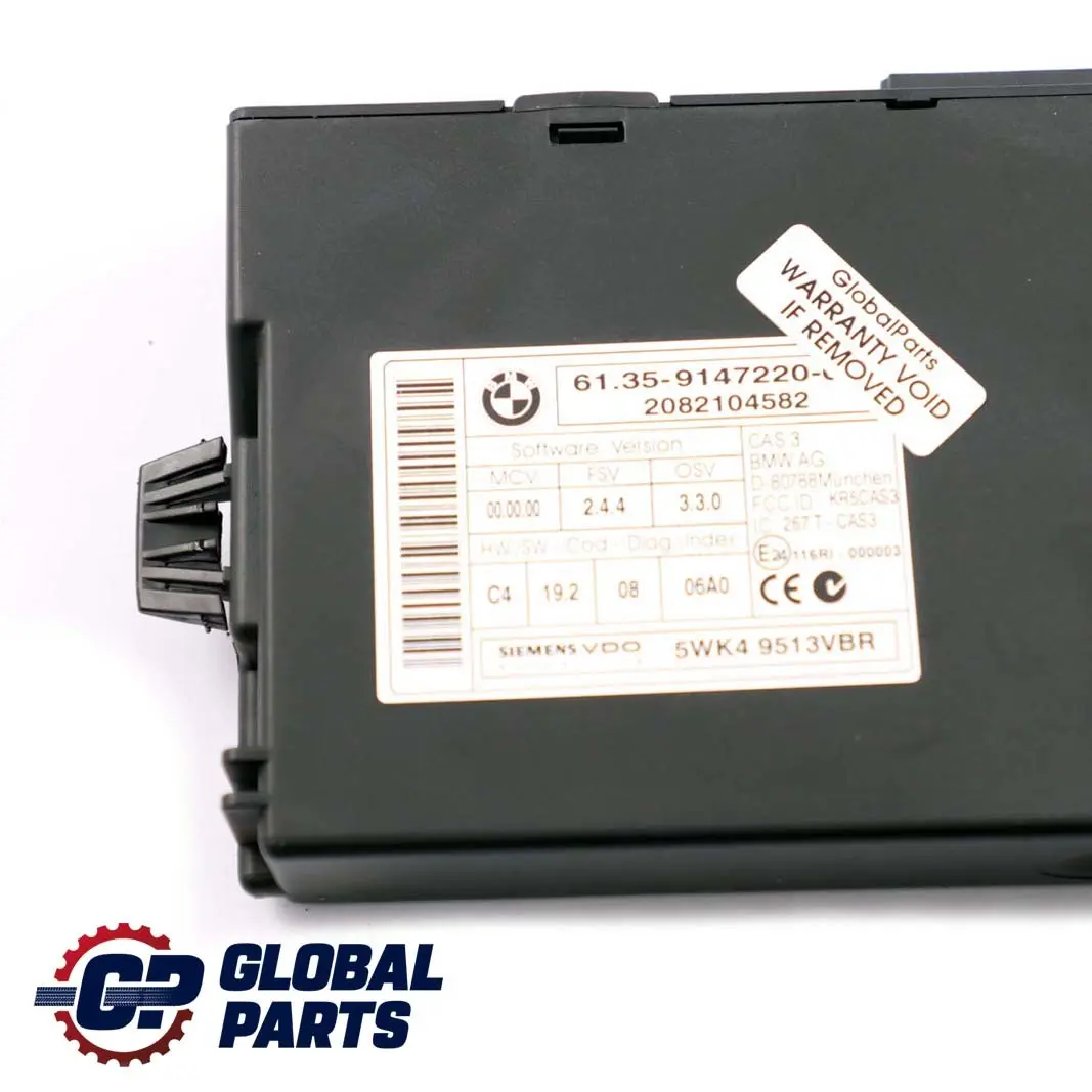BMW E60 E81 E82 E87 E90 E91 E92 ECU Key Reading Module Control Unit CAS3 - SKU 9147220 - Part number 9147220