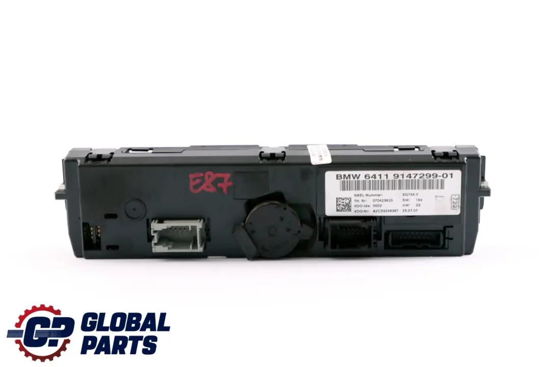 Controllo Automatico Dell'Aria Condizionata per BMW E81 E87 E90 E91 E92 con numero di parte 9147299 BMW E81 E87 E90 E91 E92 Controllo Automatico Dell'Aria Condizionata - SKU 9147299 - Numero di parte 9147299