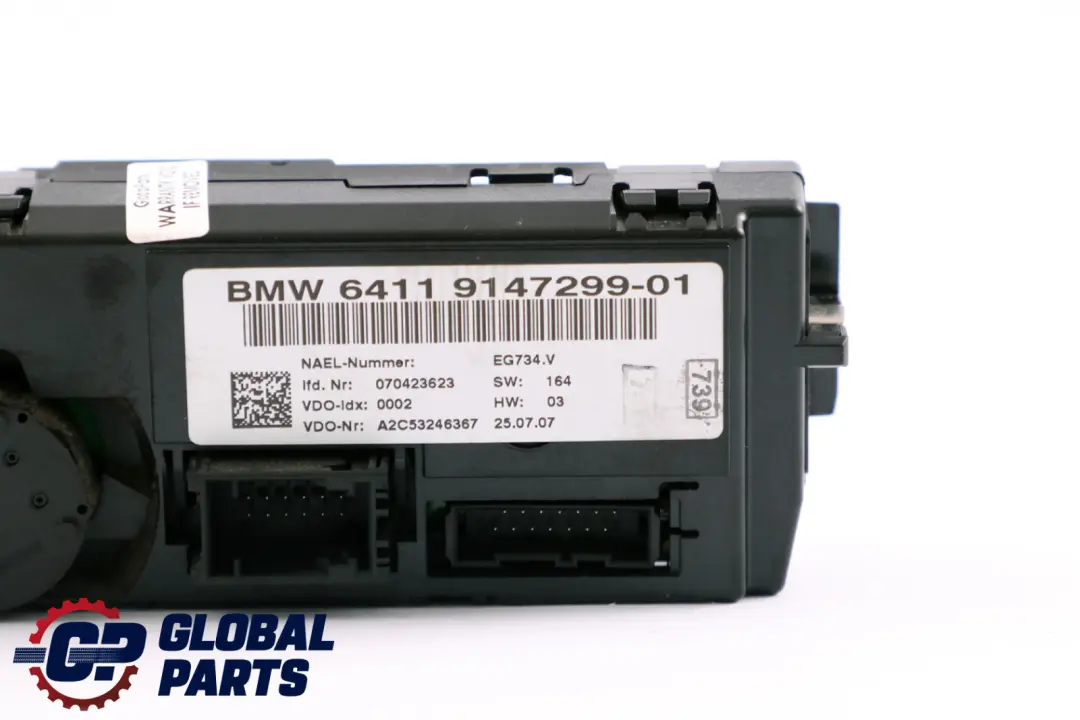 Air Conditioning Panel BMW E81 E87 E90 E91 E92 A/C Automatic Switch - SKU 9147299 - Part number 9147299