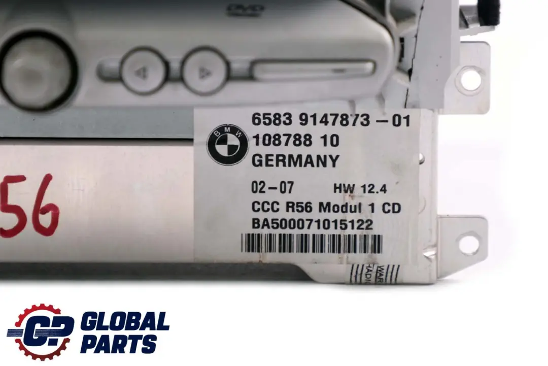 CCC Navigation Navi Sat Nav Head Unit to BMW Mini Cooper R55 R56 R57 with Part number 9147873 BMW Mini Cooper R55 R56 R57 CCC Navigation Navi Sat Nav Head Unit - SKU 9147873 - Part number 9147873