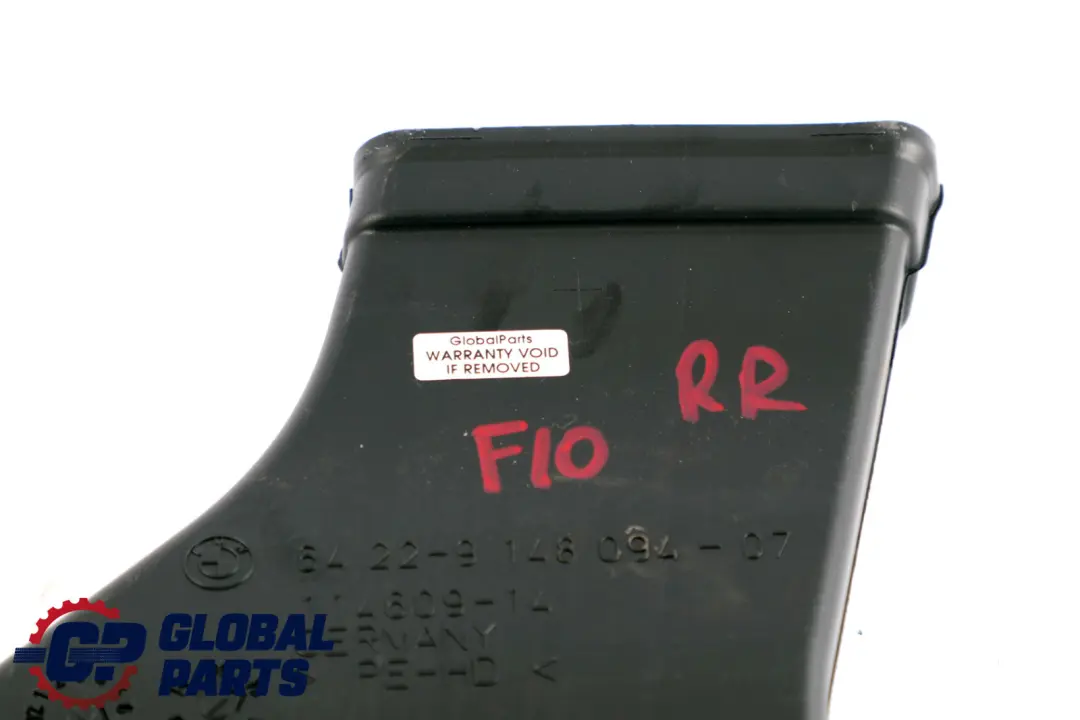 Luftkanal Entlüftungskanal Hinten Rechts für BMW F10 F11 LCI mit Teilenummer 9148094 BMW F10 F11 LCI Luftkanal Entlüftungskanal Hinten Rechts - SKU 9148094 - Teilenummer 9148094