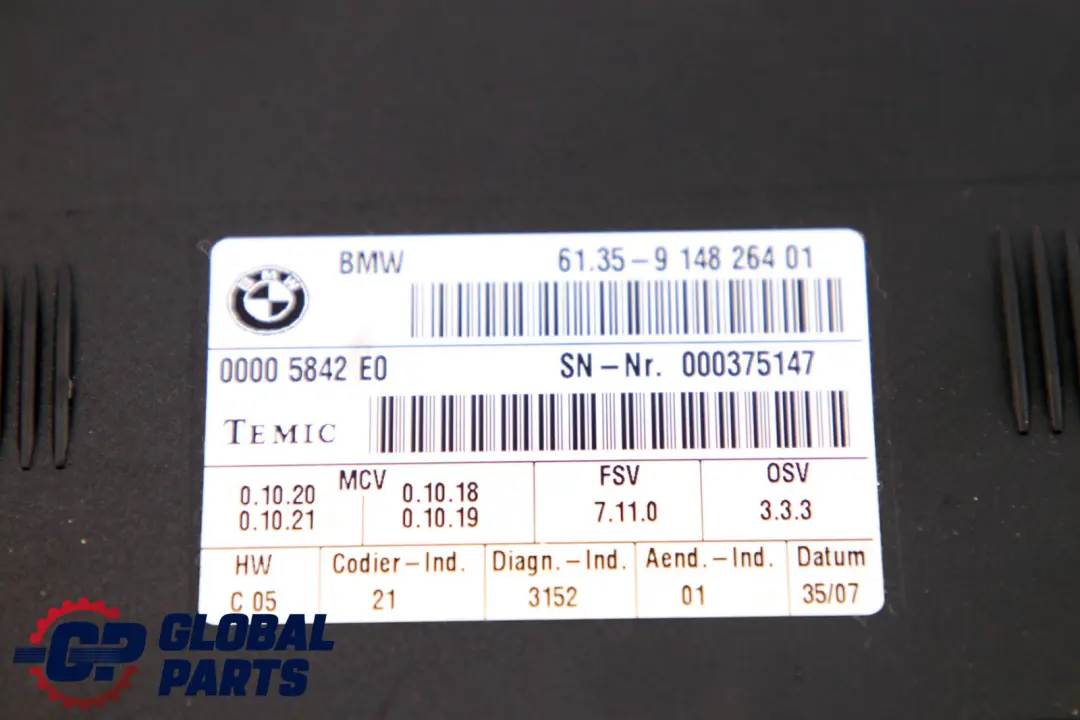 Seat Module BMW E87 E90 E91 E92 Control Unit ECU - SKU 9148264 - Part number 9196936