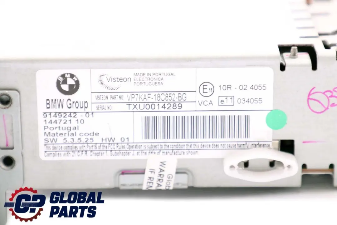 BMW 5 6 Series E60 LCI E63 CHAMP Business System Controller CD Player - SKU 9149242 - Part number 9149242