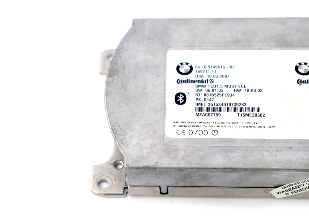 BMW E61 E65 E70 Unité Contrôle Télémétrique Unit Contrôle Bluetooth - SKU 9149615 - Numéro de pièce 9149615
