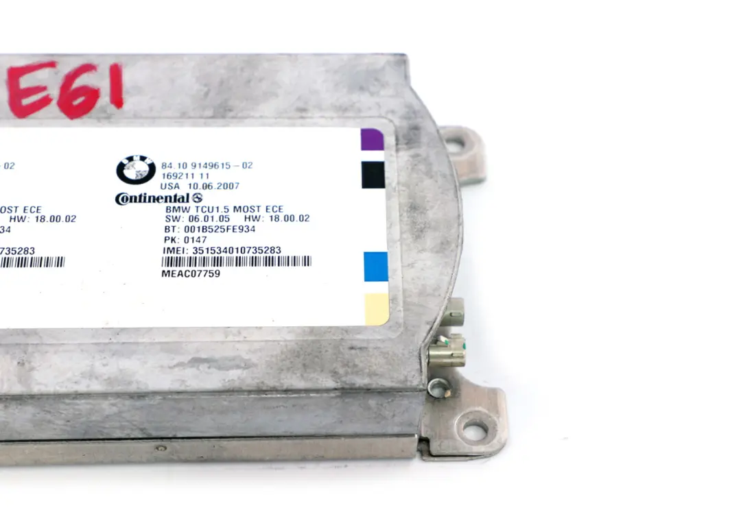  Telemetics Control Unit BMW E61 E65 E70 Bluetooth Control Unit Module - SKU 9149615 - Part number 9149615