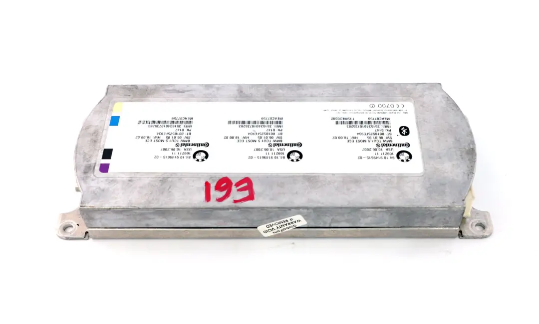 Centralina Telemetica Modulo Centralina Bluetooth per BMW E61 E65 E70 con numero di parte 9149615 BMW E61 E65 E70 Centralina Telemetica Modulo Centralina Bluetooth - SKU 9149615 - Numero di parte 9149615