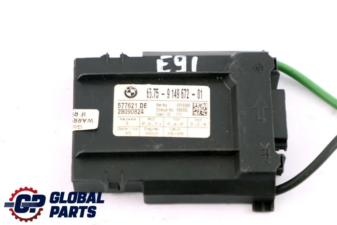 Sonic Burglar Alarm System Sensor Module to BMW 3 X1 E84 E91 Ultra with Part number 9149672 BMW 3 X1 E84 E91 Ultra Sonic Burglar Alarm System Sensor Module - SKU 9149672 - Part number 9149672