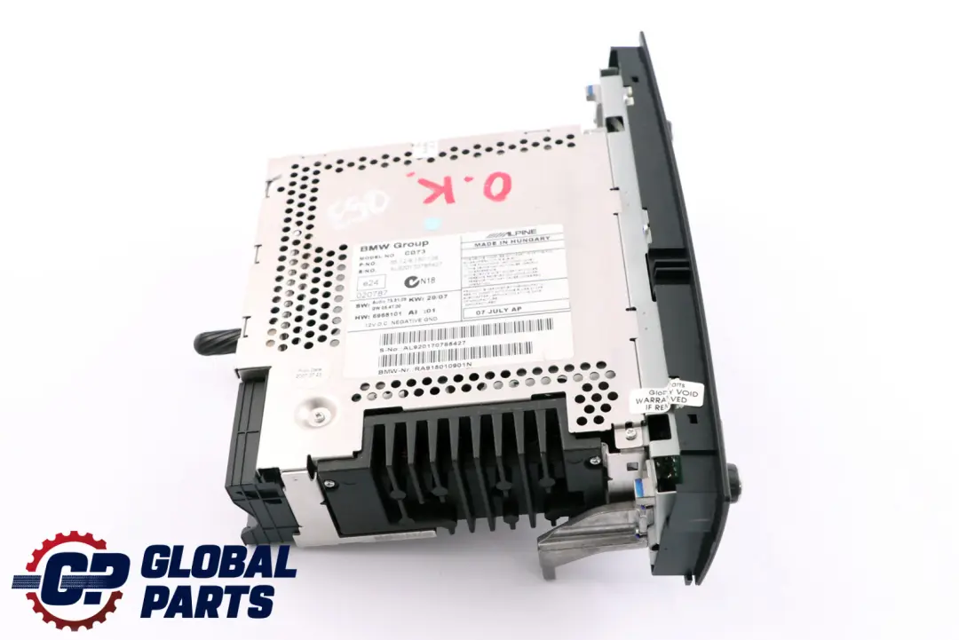 Radio CD Professionale 6512 per BMW E81 E87 E90 E91 E92 con numero di parte 9150109 BMW E81 E87 E90 E91 E92 Radio CD Professionale 6512 - SKU 9150109 - Numero di parte 9150109