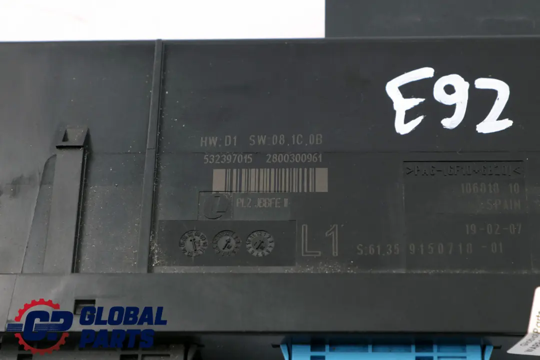 BMW E92 ECU Body Control Module Junction Box L1 PL2 JBBFE - SKU 9150718 - Part number 9150718