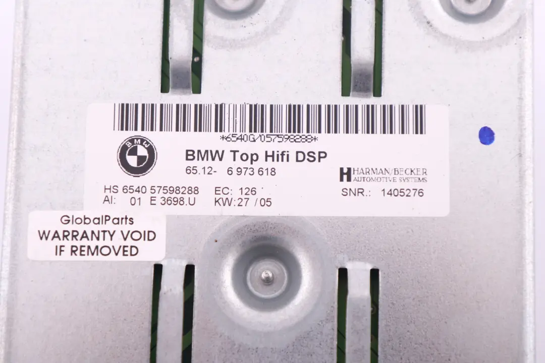 Top Hifi Amplifier Système Audio L7 Logic7 pour BMW E81 E87 E90 E91 à propos du numéro de pièce 9150899 BMW E81 E87 E90 E91 Top Hifi Amplifier Système Audio L7 Logic7 - SKU 9150899 - Numéro de pièce 9150899