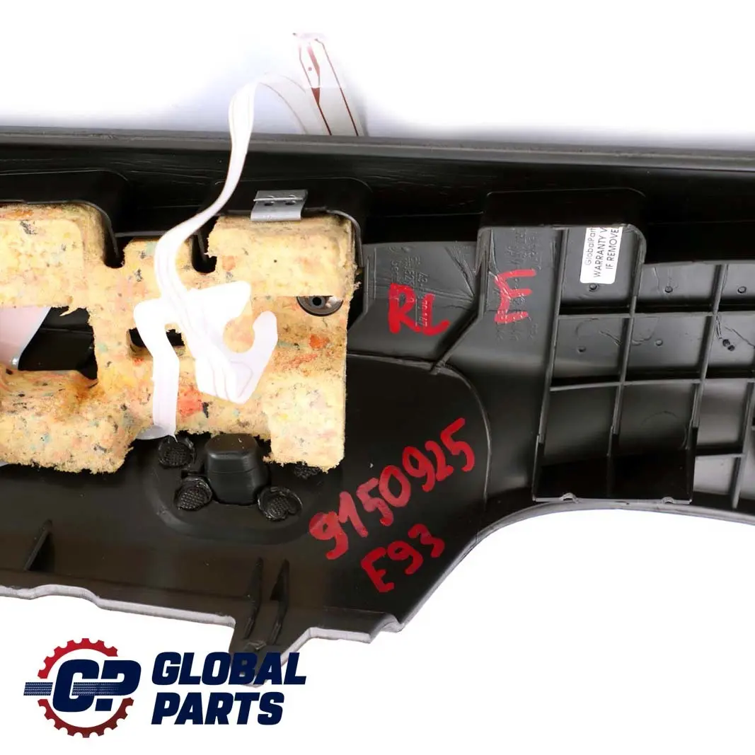 BMW E93 Cabrio Hinten Links Seitliche Reling Zierleiste Schwarz Leder - SKU 9150925 - Teilenummer 9150925