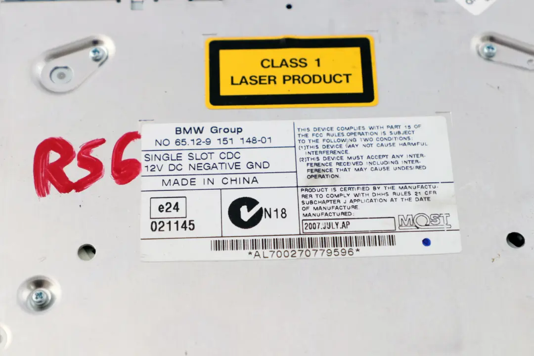 BMW X5 E70 X6 E71 Mini Cooper R55 R56 R57 Changeur De CD 6 Disques - SKU 9151148 - Numéro de pièce 9230680