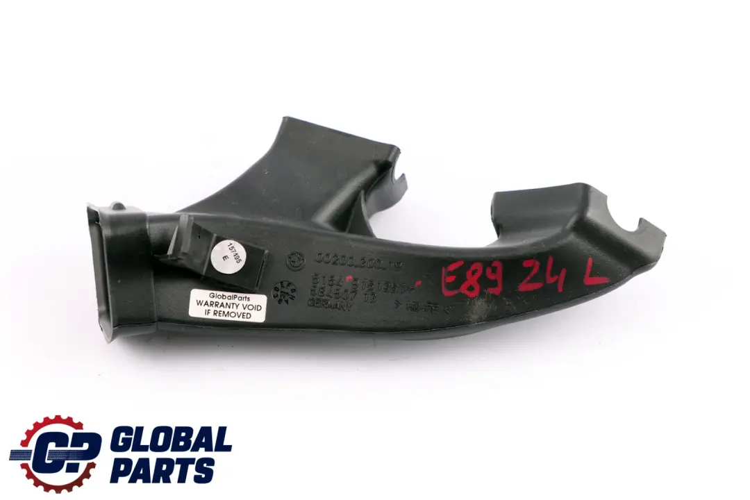 BMW Z4 E89 Air Duct Footwell Left N/S - SKU RHD-9151351 - Part number 9151351