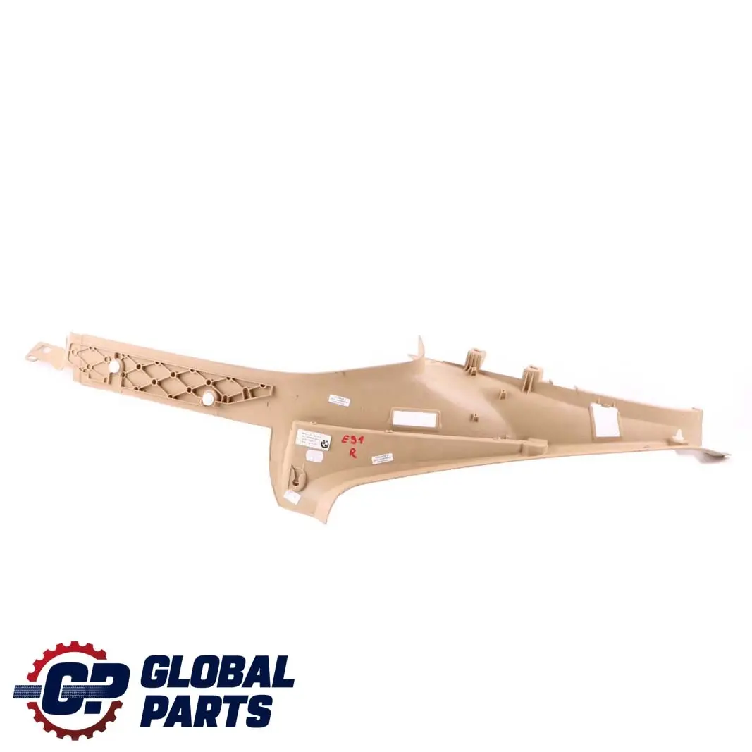 Cubierta Columna D Parabrisas Ventana Trim Beige Derecha para BMW E91 LCI con número de pieza 9151708 BMW E91 LCI Cubierta Columna D Parabrisas Ventana Trim Beige Derecha - SKU 9151708 - Número de pieza 9151708
