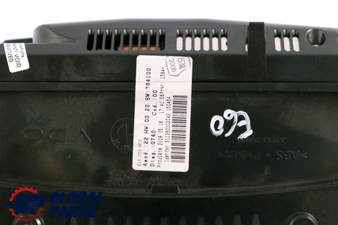 BMW E60 E63 On-Board Navigation Display Monitor Bildschirm 6,5" - SKU 9151975 - Teilenummer 9151975