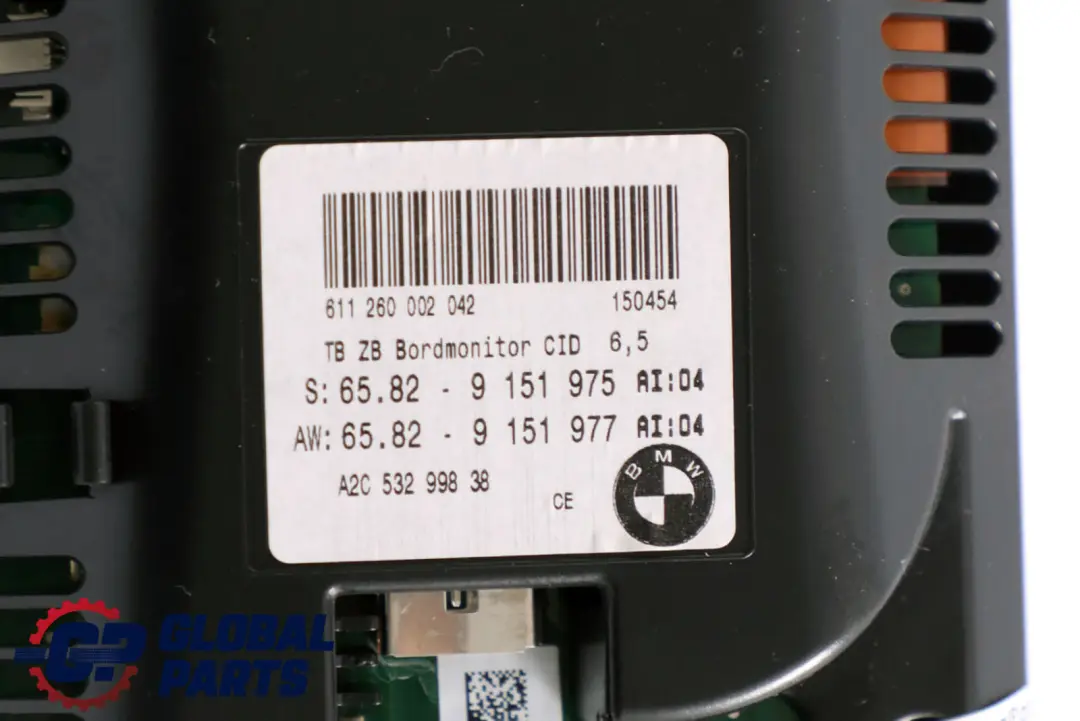 Écran D'Affichage De Navigation Embarqué 6,5" pour BMW E60 E63 à propos du numéro de pièce 9151975 BMW E60 E63 Écran D'Affichage De Navigation Embarqué 6,5" - SKU 9151975 - Numéro de pièce 9151975