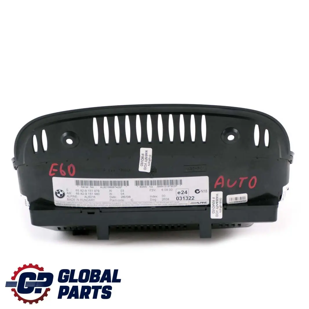 Dashboard Dash Onboard Monitor Display Screen 8.8" CCC BMW E60 E90 - SKU 9151979 - Part number 9151979