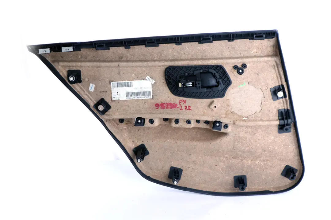 Cloth Rear Right O/S Door Card Lining Cloth Trim Panel to BMW 3 Series E90 2 Black with Part number 9152360 BMW 3 Series E90 2 Black Cloth Rear Right O/S Door Card Lining Cloth Trim Panel - SKU 9152360-2 - Part number 9152360