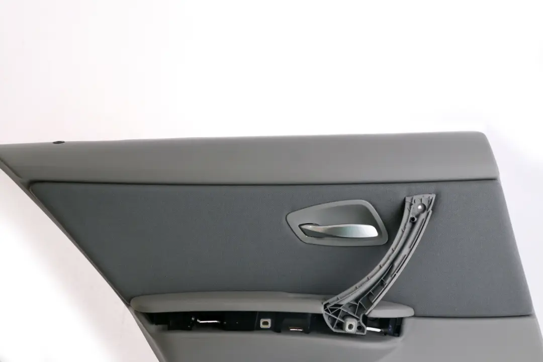 BMW E90 Grey Cloth Rear Left N/S Door Card Lining Cloth Trim Panel - SKU 9152361-2 - Part number 9152361