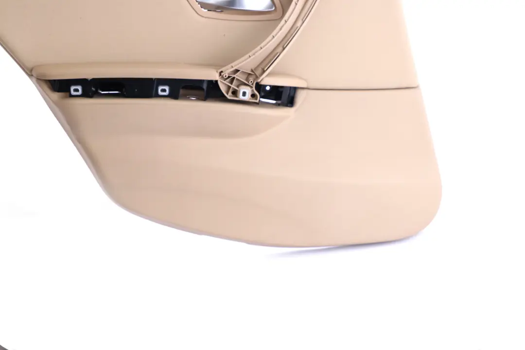 Left N/S Beige Door Card Lining Cloth Trim Panel to BMW 3 Series E90 Rear with Part number 9152363 BMW 3 Series E90 Rear Left N/S Beige Door Card Lining Cloth Trim Panel - SKU 9152363 - Part number 9152363