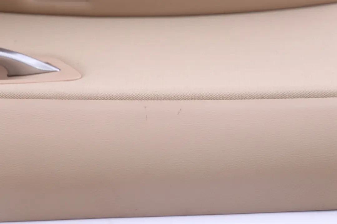 Left N/S Beige Door Card Lining Cloth Trim Panel to BMW 3 Series E90 Rear with Part number 9152363 BMW 3 Series E90 Rear Left N/S Beige Door Card Lining Cloth Trim Panel - SKU 9152363 - Part number 9152363