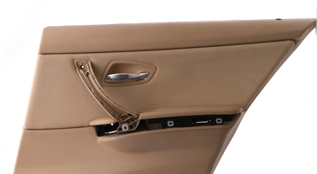 Tarjeta Puerta Trasera Panel De Ajuste Derecho Beige Forro Tela para BMW E90 con número de pieza 9152364 BMW E90 Tarjeta Puerta Trasera Panel De Ajuste Derecho Beige Forro Tela - SKU 9152364-2 - Número de pieza 9152364