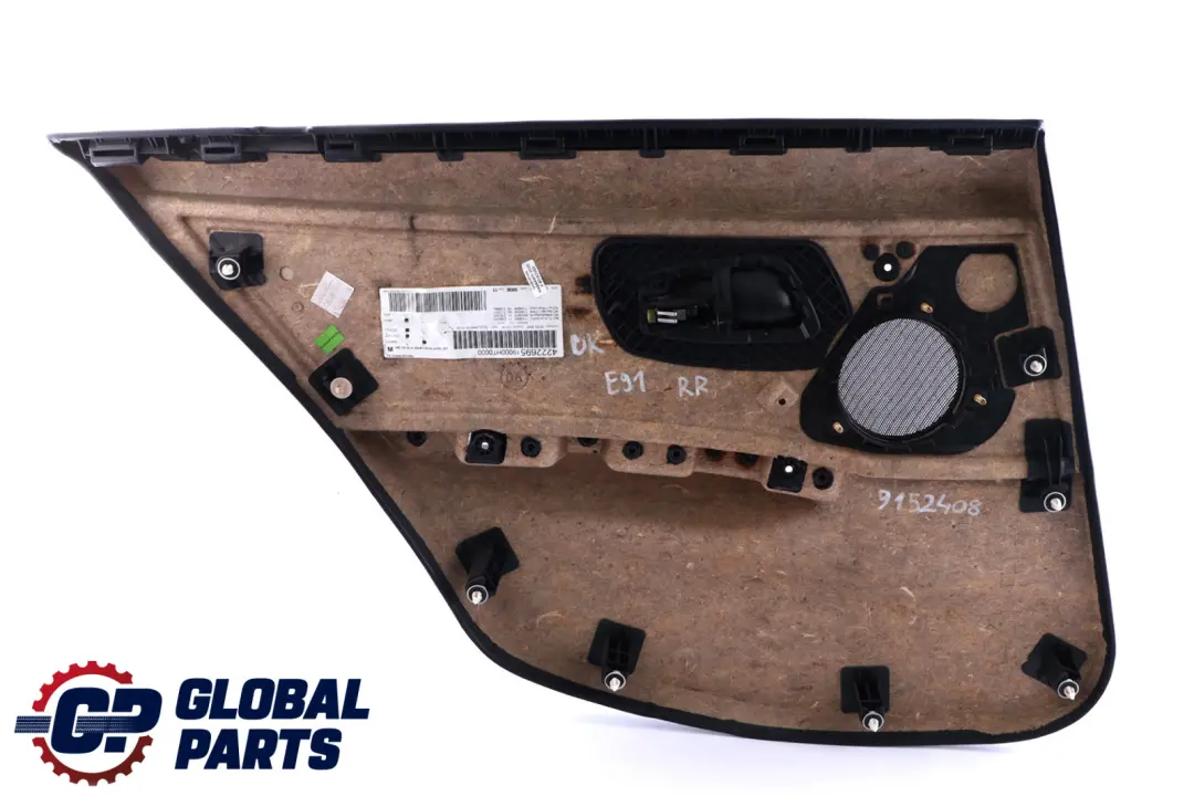 Right O/S Door Card Cloth Citrus Anthracite Trim Panel to BMW 3 Series E91 Rear with Part number 9152408 BMW 3 Series E91 Rear Right O/S Door Card Cloth Citrus Anthracite Trim Panel - SKU 9152408 - Part number 9152408