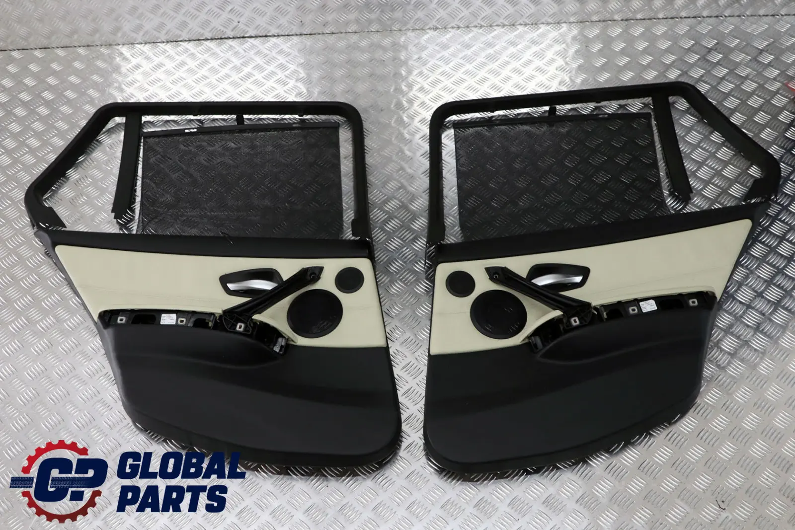 BMW 3 Series E91 Rear Left Right N/O/S Door Card Leather Lemon Roller Blind Set