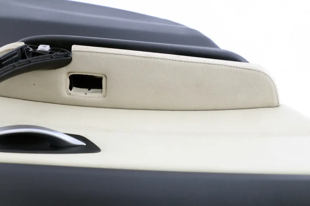 Left N/S Door Card Leather Lemon Trim Panel to BMW 3 Series E90 E91 Rear with Part number 9152421 BMW 3 Series E90 E91 Rear Left N/S Door Card Leather Lemon Trim Panel - SKU 9152421 - Part number 9152421