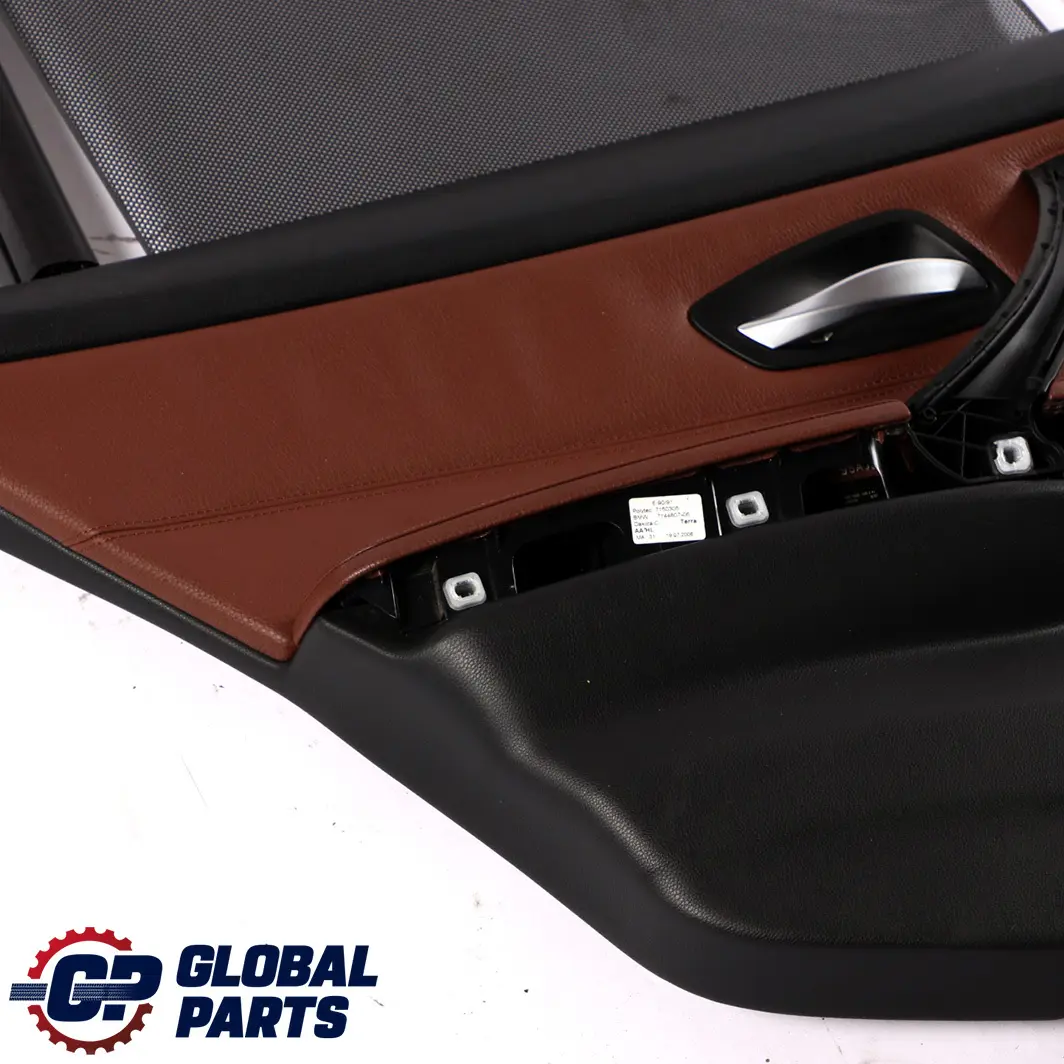 Left Right N/O/S Door Card Leather Terra Roller Blind Set to BMW 3 E90 Saloon Rear with Part number 9152421 BMW 3 E90 Saloon Rear Left Right N/O/S Door Card Leather Terra Roller Blind Set - SKU 9152493 - Part number 9152421