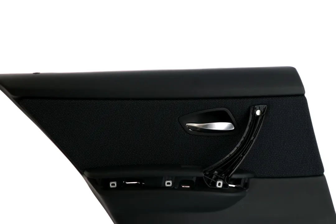 Alcantara Trasera Izquierda Tarjeta Puerta Azul Sombra para BMW E90 M Sport con número de pieza 9152497 BMW E90 M Sport Alcantara Trasera Izquierda Tarjeta Puerta Azul Sombra - SKU 9152497 - Número de pieza 9152497