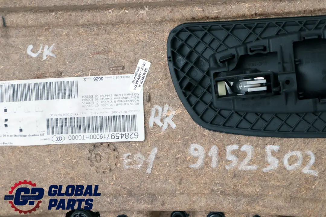 BMW E91 Touring Carte De Porte O/S Arrière Droite Tissu Alcantara - SKU 9152502 - Numéro de pièce 9152502