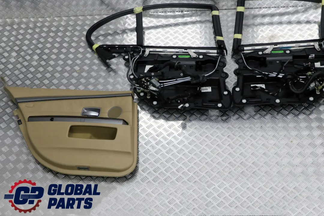 BMW 7 E65 Rear Left Right Door Card Roller Blinds Mechanism Set Leather Beige - SKU 9153533 - Part number 9153533